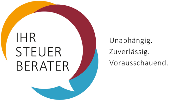 Logo von 'Ihr Steuerberate - unabhängin, zuverlässig und vorausschauend.'